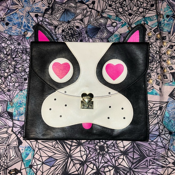betsey johnson frenchie clutch - Picture 1 of 3